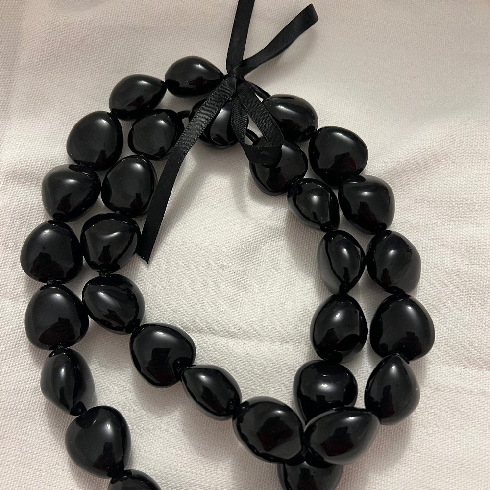 Black beaded necklace